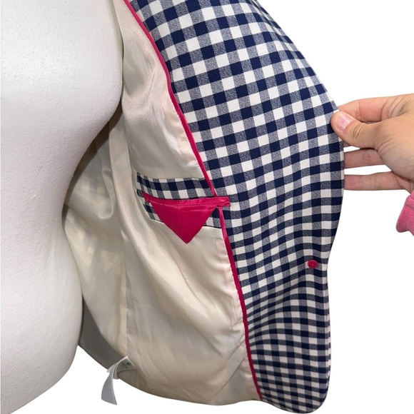 J.Crew Parke Blazer in Gingham Bi-Stretch Cotton Blend - Picture 5 of 11